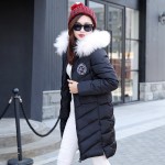 2016 Down Solid Real Winter Jacket Women's Coat In The Long Section Of Students' Self-cultivation And Thick Hooded All-match 