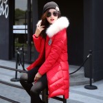 2016 Down Solid Real Winter Jacket Women's Coat In The Long Section Of Students' Self-cultivation And Thick Hooded All-match 