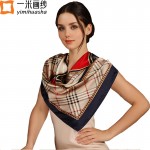 2016 Euro vintage style luxury brand designer large square scarves for women pretty foulard satin neck scarf bandana 90 * 90 cm