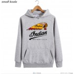 2016 Fashion  Style Vintage long Sleeve Funny  Motion Indian Motorcycle  Cotton Men's hoodies sweatshirt man