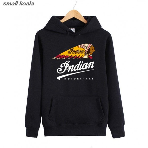 2016 Fashion  Style Vintage long Sleeve Funny  Motion Indian Motorcycle  Cotton Men's hoodies sweatshirt man