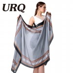2016 Fashion Grey Ladies Scarves High Quality Silk Scarf Luxury Brand Designer Bandana Accessories Print Spring scarf shawl 