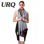 2016 Fashion Grey Ladies Scarves High Quality Silk Scarf Luxury Brand Designer Bandana Accessories Print Spring scarf shawl 