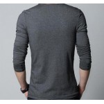 2016 Fashion Mens Slim Fit Long Sleeve T-Shirts Stylish Luxury Men V Neck Cotton T Shirt Tops Tee