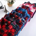 2016 Fashion Plaid Shirt Female College style women's Blouses Long Sleeve Flannel Shirt Plus Size Cotton Blusas Office tops