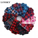 2016 Fashion Plaid Shirt Female College style women's Blouses Long Sleeve Flannel Shirt Plus Size Cotton Blusas Office tops