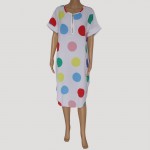 2016 Fashion design dot plus sizefemmes vestidos bazin african style loose summer chiffon long beachwear dress for lady