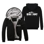 2016 Game Battlefield 1 Winter Hoodies Black Super Warm Fleece Cotton Zip up Coats Sweatshirts