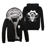 2016 Game Gears of War 4 Winter Hoodies Black Super Warm Fleece Cotton Zip up Coats Sweatshirts