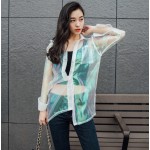2016 Harajuku Women Hologram Laser Sympony Shine Sun Protection Clothing Transparent Iridescent  Sunscreen Uv Outerwear Jacket