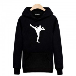 2016 High Quality MMA China Black 4XL Hooded  Men's Hip-Hop Hoodie Men's Hoodies and Sweatshirts in MMA Street Brand XXS