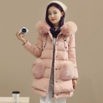 2016 High Quality Winter Long Down Jacket Women Real Fox Fur Hooded Coat Duck Down Parkas Jackets Plus Size 5XL