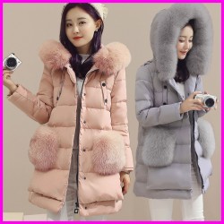 2016 High Quality Winter Long Down Jacket Women Real Fox Fur Hooded Coat Duck Down Parkas Jackets Plus Size 5XL