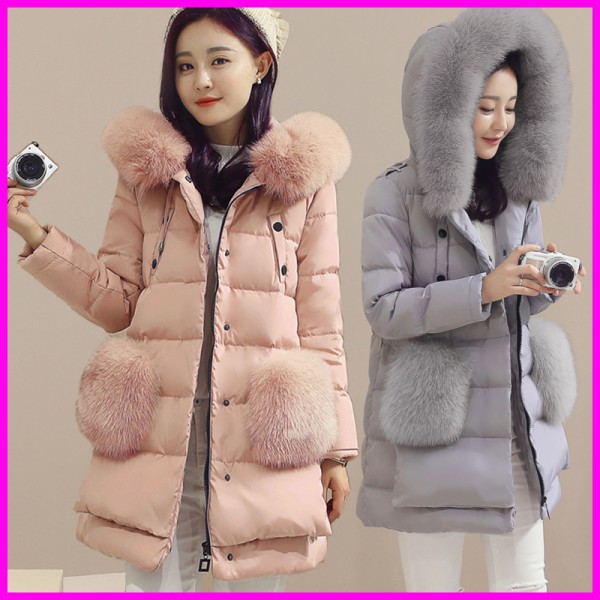 2016 High Quality Winter Long Down Jacket Women Real Fox Fur Hooded Coat Duck Down Parkas Jackets Plus Size 5XL