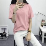 2016 Korea style of the new female -shirt summer render unlined upper garment big yards of pure color round collar coat