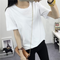 2016 Korea style of the new female -shirt summer render unlined upper garment big yards of pure color round collar coat