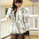 2016 Lady Genuine Real Rabbit Fur Coat Jacket Autumn Winter Women Fur Outerwear Coats Female Clothing VK3013