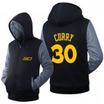 2016 Letter Print Men's Winter Hoodies Stephen Curry 30 MVP Printing Thicken Zipper Coats USA EU size Plus size