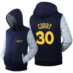 2016 Letter Print Men's Winter Hoodies Stephen Curry 30 MVP Printing Thicken Zipper Coats USA EU size Plus size