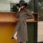 2016 M- 4XL Casual Long Wool Coat Women Swallow Girls Elegance Outwear Muslim Fashion Jacket Double Breasted Long Sleeve