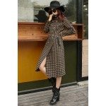 2016 M- 4XL Casual Long Wool Coat Women Swallow Girls Elegance Outwear Muslim Fashion Jacket Double Breasted Long Sleeve