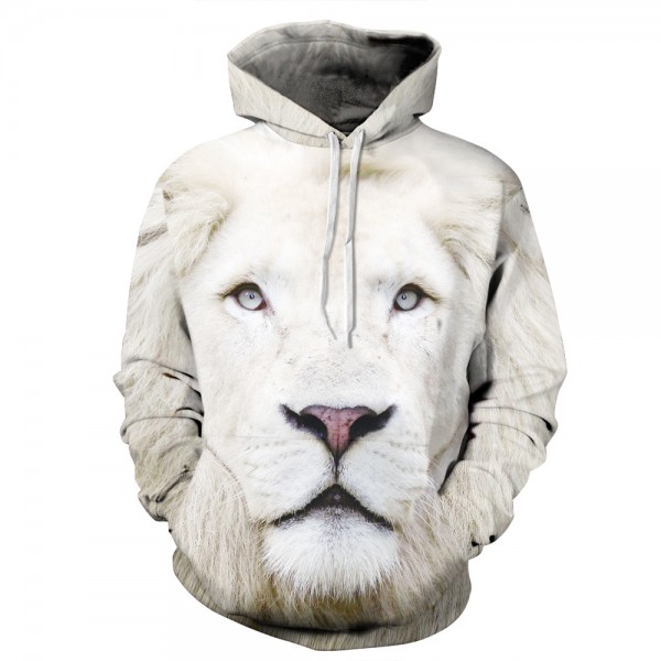2016 Men Casual Sweatshirt Hoodie 3D Print Animal Hoodies Pullovers Cotton Tiger Lion Hoodie Sweatshirts Fashion Couple Clothing