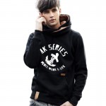 2016 Men Fashion Collar Pullover Leisure Sweatshirt Outerwear Sudaderas Brushed fleece inner keep warm Hoodies Moleton Masculino