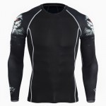 2016 Mens MMA Fitness T Shirts Fashion 3D Teen Wolf Long Sleeve Palace Compression Shirt Bodybuilding Crossfit Brand Clothing
