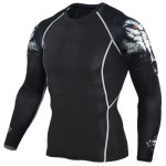 2016 Mens MMA Fitness T Shirts Fashion 3D Teen Wolf Long Sleeve Palace Compression Shirt Bodybuilding Crossfit Brand Clothing
