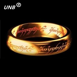 2016 Midi Ring Tungsten The One Rings of Power Gold Ring Lvers Women and Men Jewelry Wholesale Free Drop ship World of Warcraft