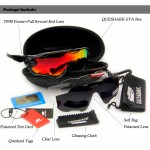 2016 Most Popular Queshark Brand TR90 Frame Polarized Sunglasses For Cycling Full Revoed Lens Cycling Glasses Bike Sunglasses