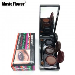 2016 Music Flower Brand Makeup Eyeliner Gel & Eyebrow Powder Palette Waterproof Lasting Smudgeproof Cosmetics Eye Brow Enhancers