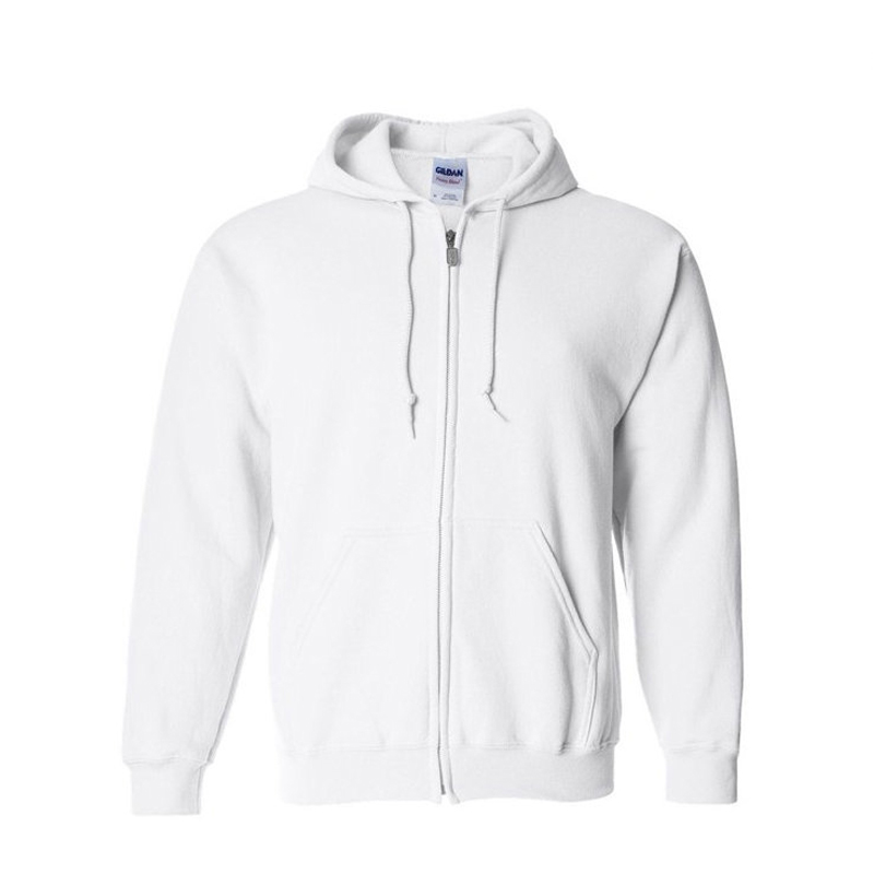 white zip up hoodie mens