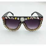 2016 NEW Fashion Original Design Women Sunglasses Vintage  Exaggerate Sunglasses For Female Luxury Crystal  Oversized Eyeware