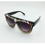 2016 NEW Fashion Original Design Women Sunglasses Vintage  Exaggerate Sunglasses For Female Luxury Crystal  Oversized Eyeware