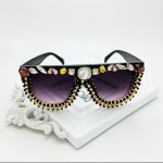 2016 NEW Fashion Original Design Women Sunglasses Vintage  Exaggerate Sunglasses For Female Luxury Crystal  Oversized Eyeware
