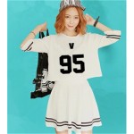 2016 NEW kpop bts Bangtan Boys summer Women dress Clothes k-pop bts female Short sleeve Leisure suit Dresses tops vestido saia