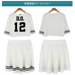 2016 NEW kpop bts Bangtan Boys summer Women dress Clothes k-pop bts female Short sleeve Leisure suit Dresses tops vestido saia