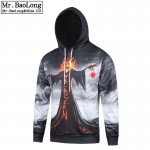 2016 New  Fall/Winter Street Wear Novelty Hoodies Men Women Skulls Painted 3D Printing Pullover Halloween Hooded Sweatshirts