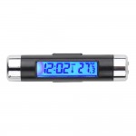 2016 New 2 in1 Car Auto LCD Clip-on Digital Backlight Automotive Thermometer Clock Calendar automotive digital car clock HOT