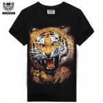 2016 New Arrival Fashion Men T-shirt 3d Print Tiger O-neck 100% Cotton Men Clothes Hip Hop Men T-Shirts Plus Size M-3XL SMT5