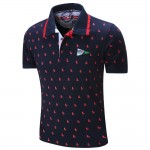 2016 New Brand Men Polo Shirt Mens Solid Polo homme Casual Short sleeve Tops for Man Full Print 100% Cotton Plus Size 014