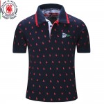 2016 New Brand Men Polo Shirt Mens Solid Polo homme Casual Short sleeve Tops for Man Full Print 100% Cotton Plus Size 014