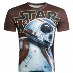 2016 New Camisetas Hombre Novelty Star Wars Men T-Shirts Tshirts 3D Print Tops O-Neck Short Sleeve Male Funny Tees Size M - 4 xl