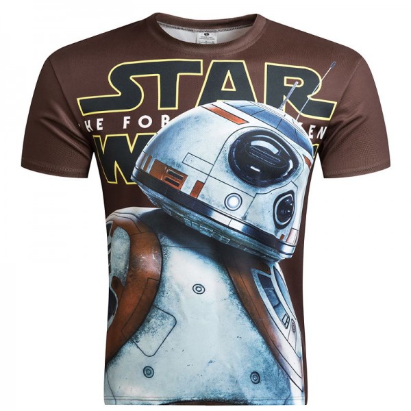 2016 New Camisetas Hombre Novelty Star Wars Men T-Shirts Tshirts 3D Print Tops O-Neck Short Sleeve Male Funny Tees Size M - 4 xl