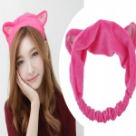 2016 New Design Korea Plush Rabbit Ear Headband Women Cat Ear Scrunchy Width Bath Kawayi Hair Band  Girls Hair Accessories