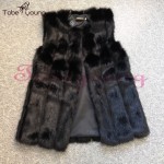 2016 New Elegant Faux Fox Fur Vest Coat Gilet Quality Winter Long Waist Coat Sleeveless Overcoat S-3XL femme Plus Size Outwear