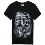 2016 New Fashion Brand Clothing 3D Indians Print T shirts O neck Short Sleeves Boy Cotton Men t-Shirt Casual Man Tees Mens Tops