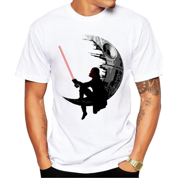2016 New Fashion Darthworks Design Men T-shirt Short Sleeve Hipster Star Wars Tops The Darth King Printed t shirts Cool tee
