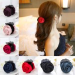 2016 New Fashion Korean Brand Hair Clip Rose Hair Claws Clips Hair Accessories For Women Girls Hair Crab Clamp Hot Free Shipping